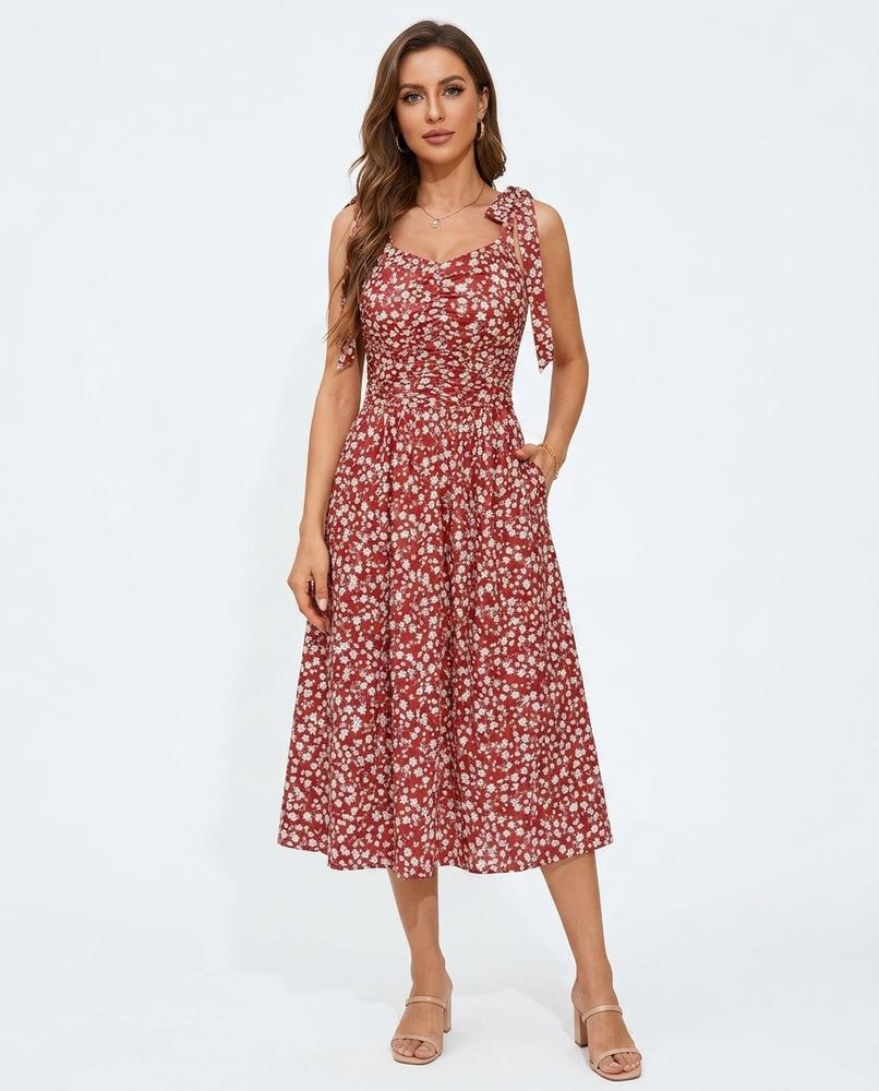 Nord Wear - Visik | Smocked Floral Midi Dress Women