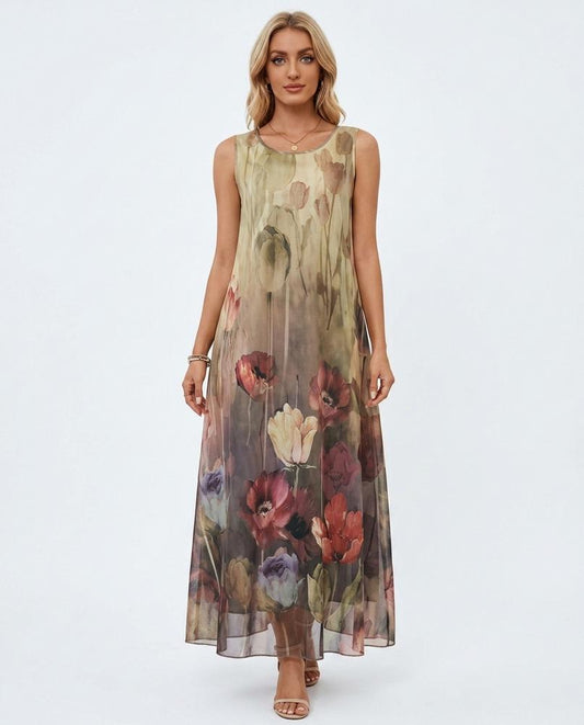 Nord Wear - Aowev | Sleeveless Floral-Print Maxi Dress Women