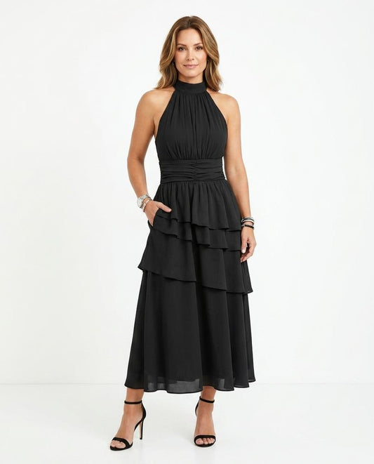 Nord Wear - Migim | Halterneck Tiered Midi Dress Women