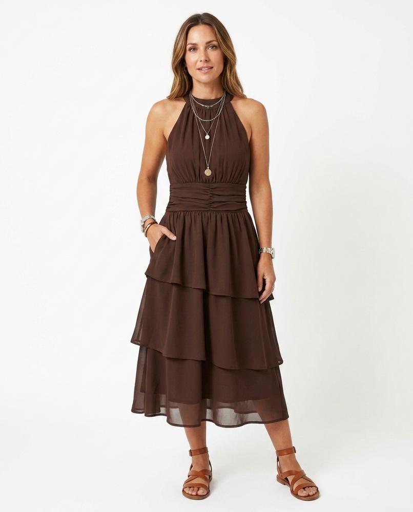 Nord Wear - Migim | Halterneck Tiered Midi Dress Women