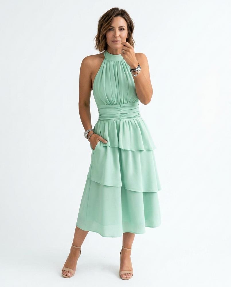 Nord Wear - Migim | Halterneck Tiered Midi Dress Women