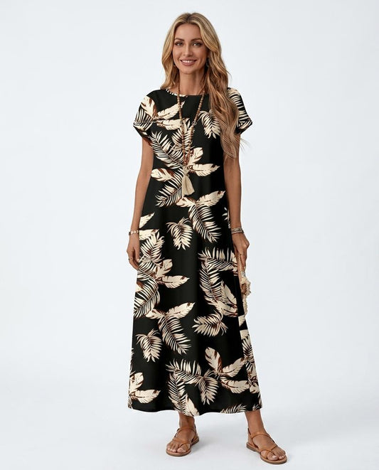 Nord Wear - Lotur | Printed Short-Sleeved Maxi Dress Women