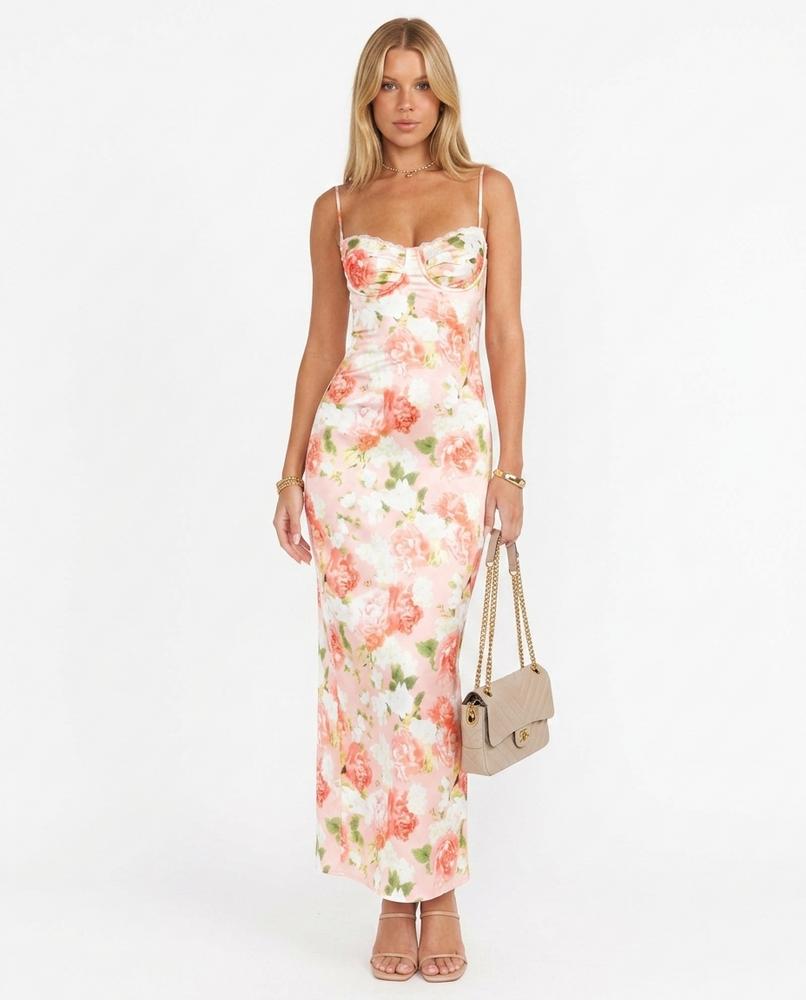 Nord Wear - Sopol | Floral-Print Bustier-Style Maxi Dress Women