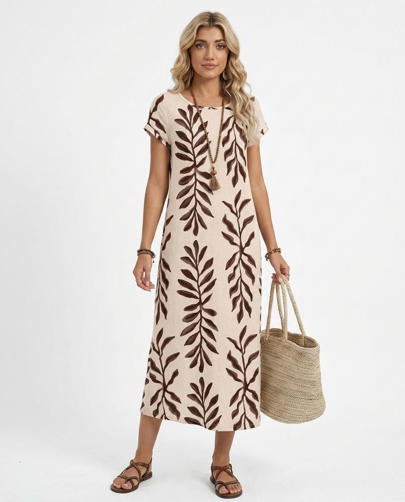 Nord Wear - Lotur | Printed Short-Sleeved Maxi Dress Women