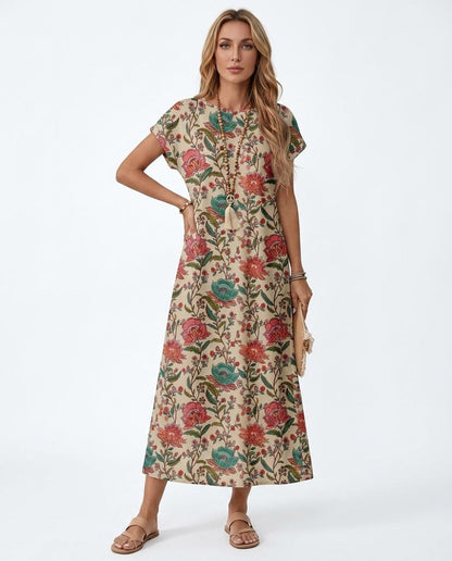 Nord Wear - Lotur | Printed Short-Sleeved Maxi Dress Women
