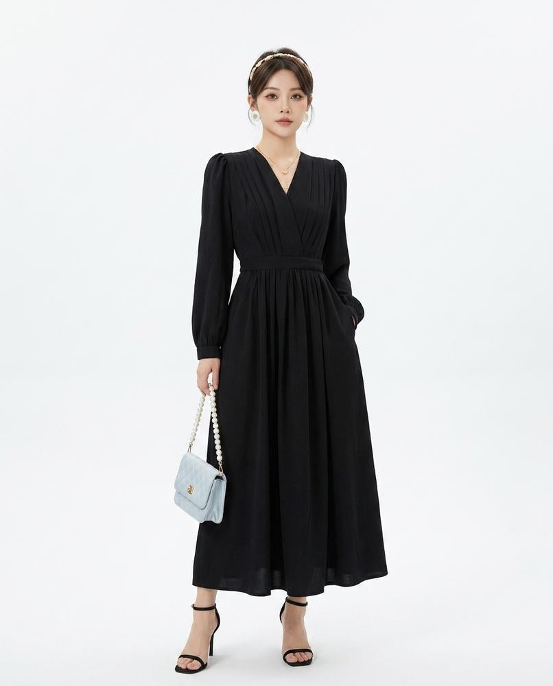 Nord Wear - Coler | V-Neck Pleated Maxi Dress Women