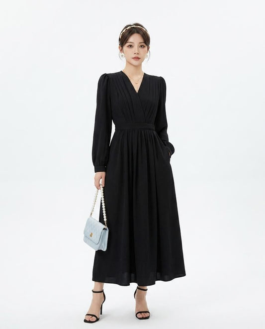 Nord Wear - Coler | V-Neck Pleated Maxi Dress Women