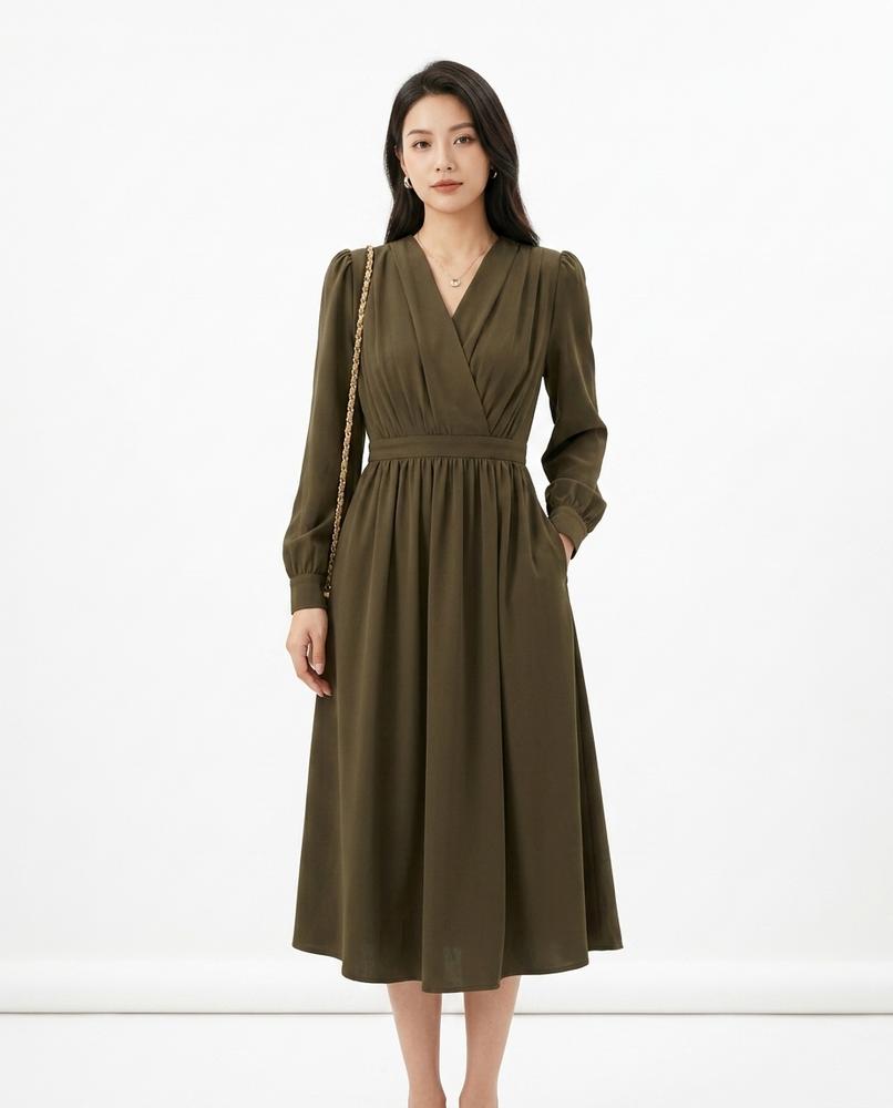 Nord Wear - Coler | V-Neck Pleated Maxi Dress Women