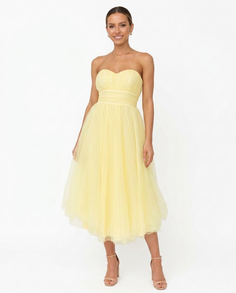 Nord Wear - Yizek | Strapless Tulle Midi Dress Women