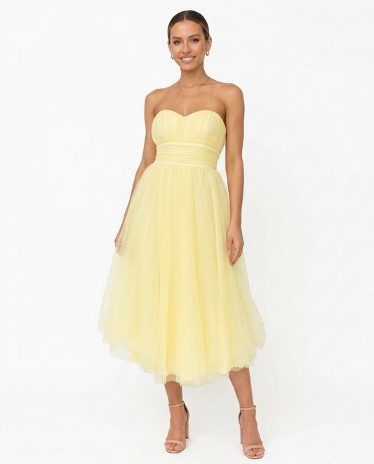 Nord Wear - Yizek | Strapless Tulle Midi Dress Women