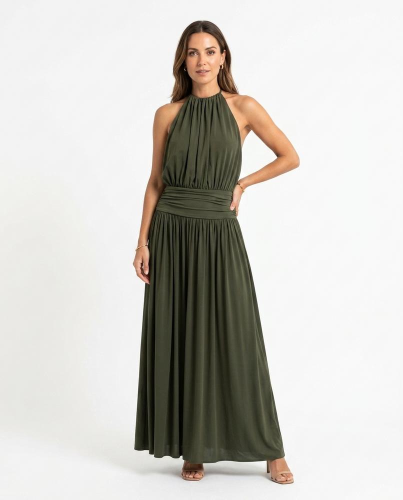Nord Wear - Eamok | Halterneck Shirred Maxi Dress Women