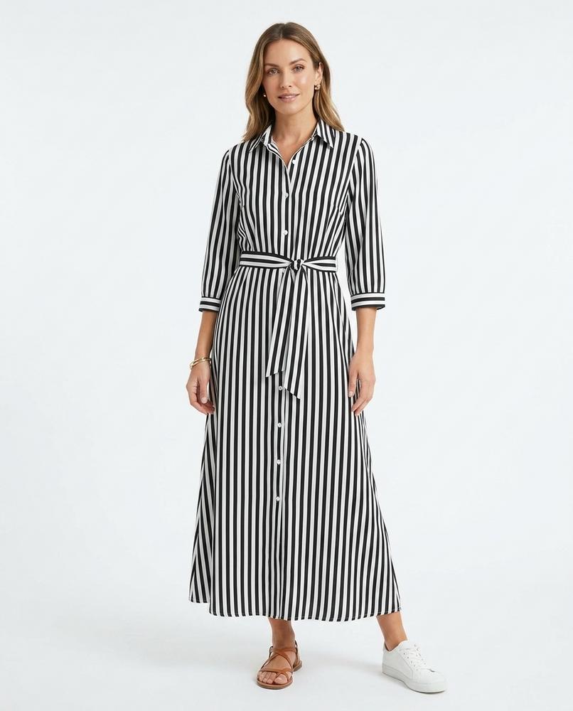 Nord Wear - Cokil | Striped Belted Maxi Dress Women