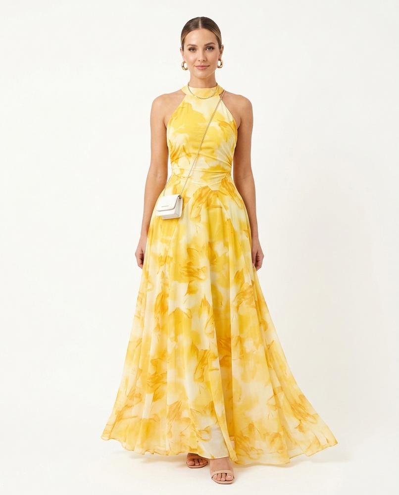 Nord Wear - Yufot | Halterneck Floral-Print Maxi Dress Women