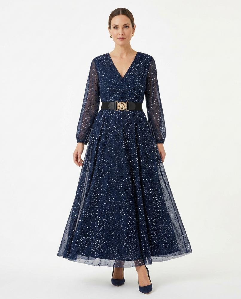 Nord Wear - Lifuk | Sparkle Long-Sleeved Maxi Dress Women