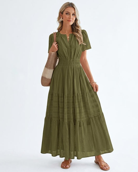 Nord Wear - Eodas | Tiered Puff-Sleeved Maxi Dress Women