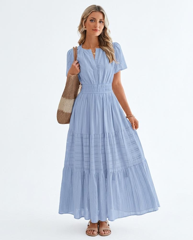 Nord Wear - Eodas | Tiered Puff-Sleeved Maxi Dress Women