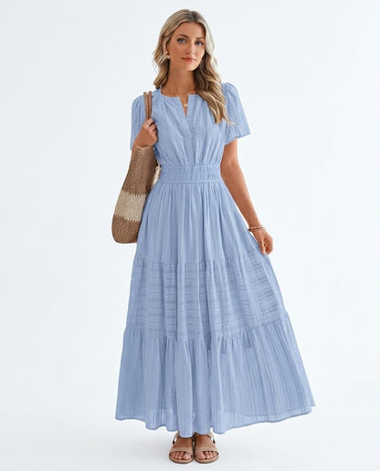 Nord Wear - Eodas | Tiered Puff-Sleeved Maxi Dress Women