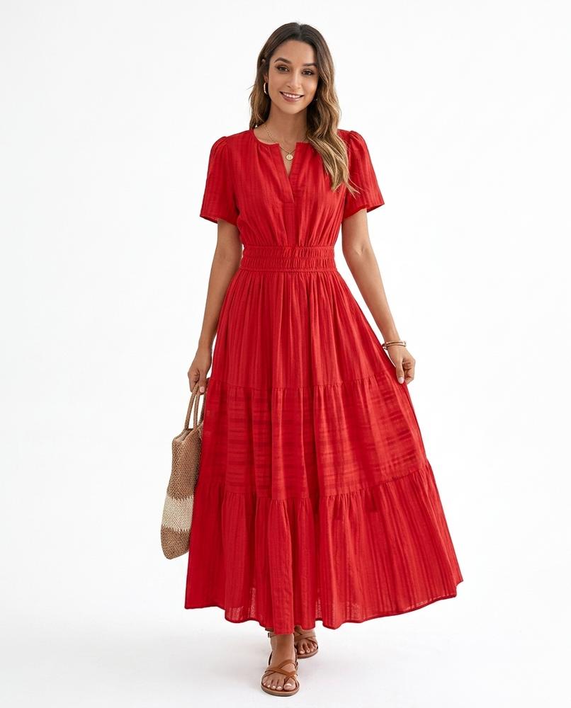 Nord Wear - Eodas | Tiered Puff-Sleeved Maxi Dress Women