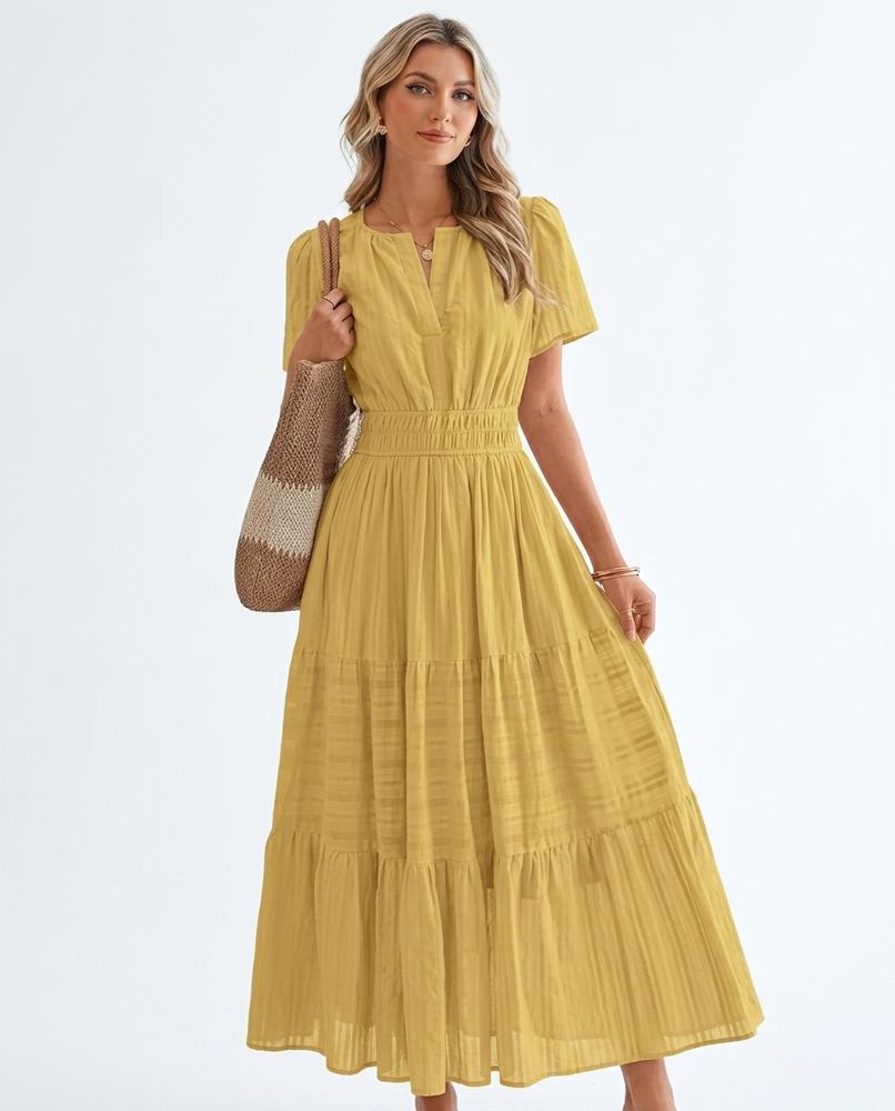 Nord Wear - Eodas | Tiered Puff-Sleeved Maxi Dress Women