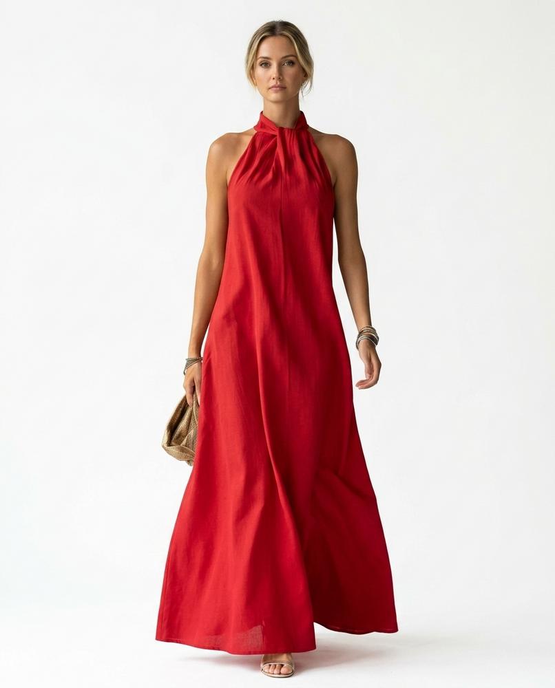 Nord Wear - Vazor | Halterneck Flowing Maxi Dress Women