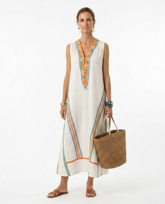 Nord Wear - Eavit | Sleeveless Embroidered Maxi Dress Women