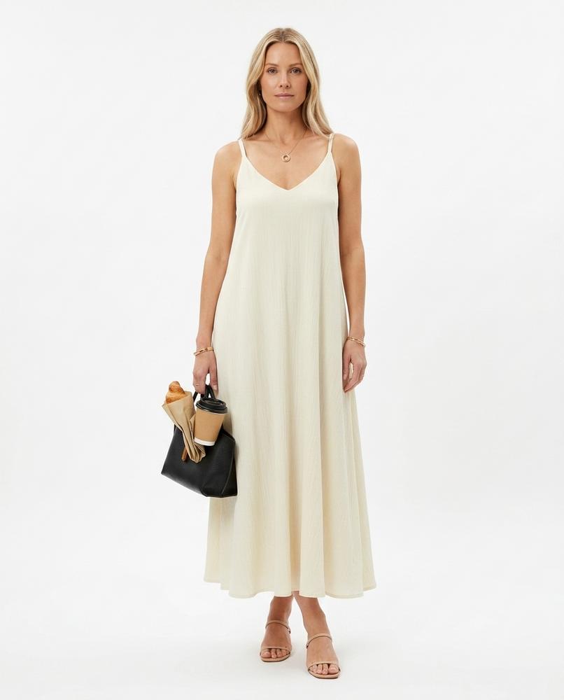 Nord Wear - Zesev | V-Neck Textured Maxi Dress Women