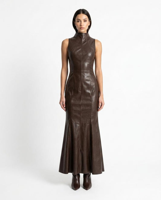Nord Wear - Kavan | Leather-Look High-Neck Dress Women