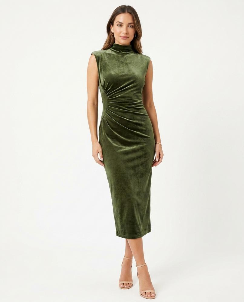 Nord Wear - Comor | Ruched Sleeveless Midi Dress Women