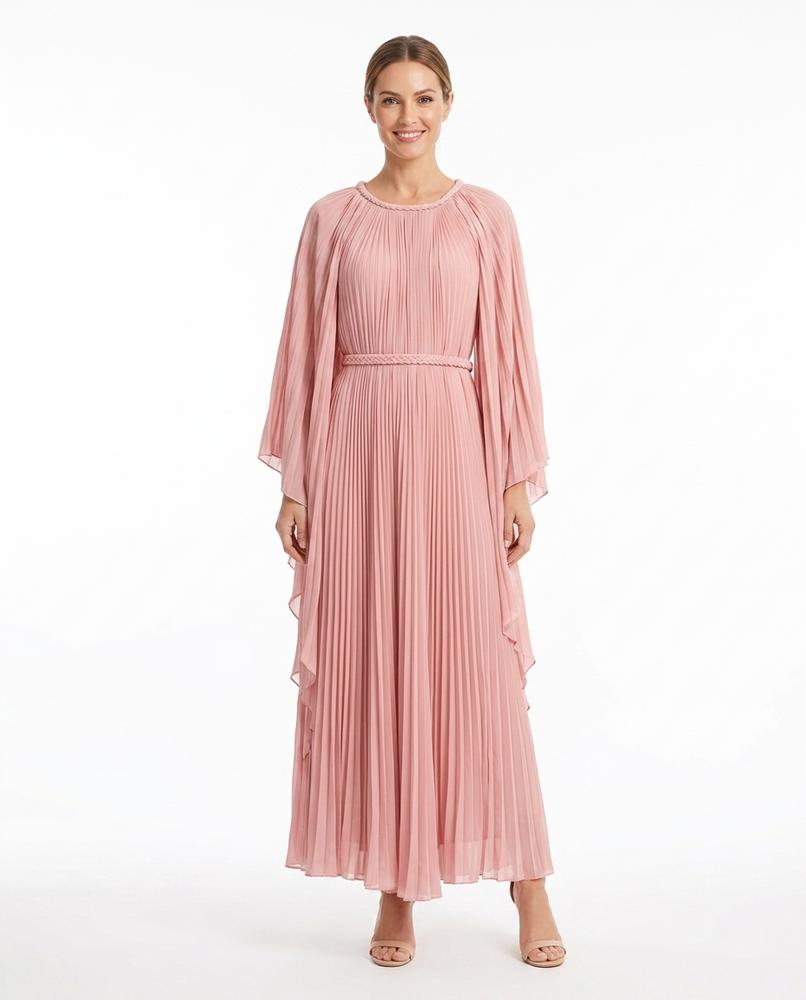 Nord Wear - Rirev | Pleated Cape-Sleeve Maxi Dress Women
