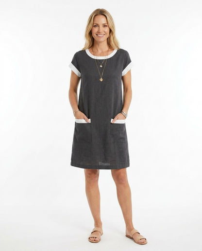 Nord Wear - Lesel | Linen Blend Color-Block Dress Women