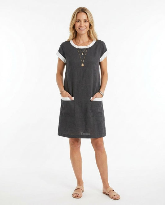 Nord Wear - Lesel | Linen Blend Color-Block Dress Women