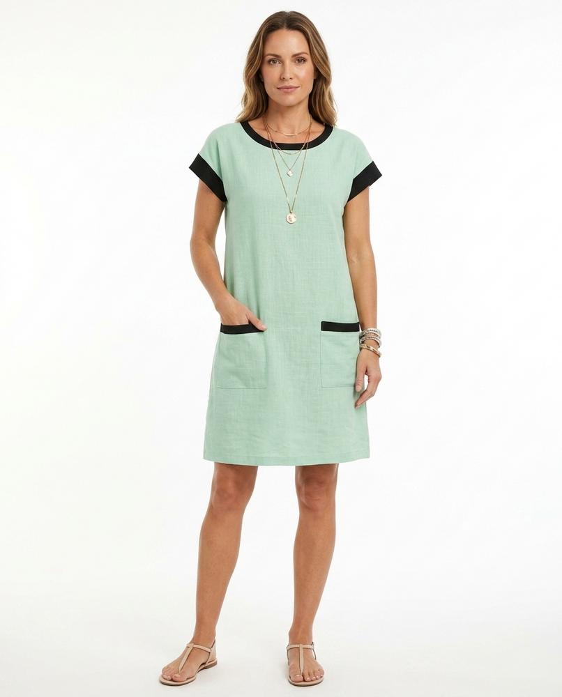 Nord Wear - Lesel | Linen Blend Color-Block Dress Women