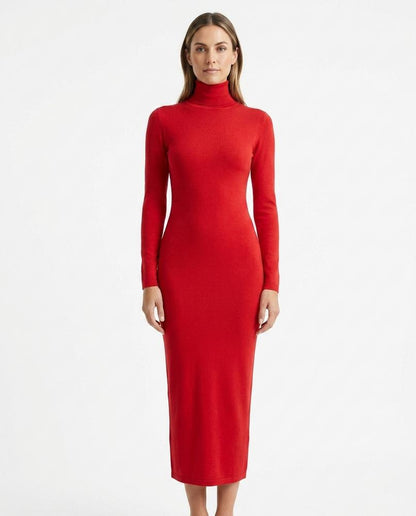 Nord Wear - Velor | Turtleneck Bodycon Midi Dress Women