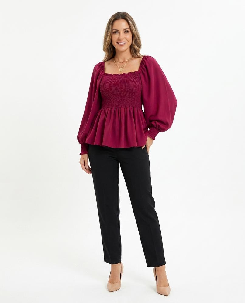 Nord Wear - Armon | Smocked Square Neck Blouse Women