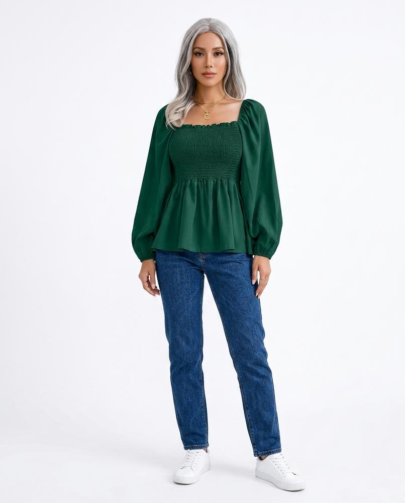 Nord Wear - Armon | Smocked Square Neck Blouse Women