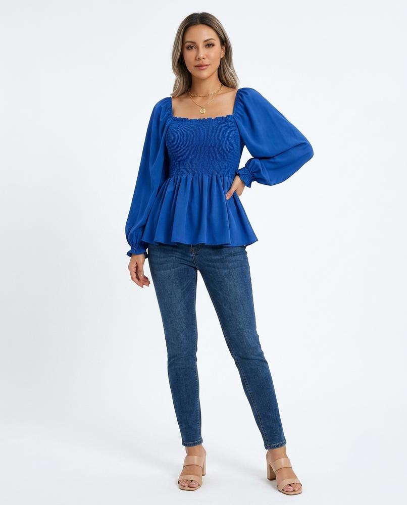 Nord Wear - Armon | Smocked Square Neck Blouse Women