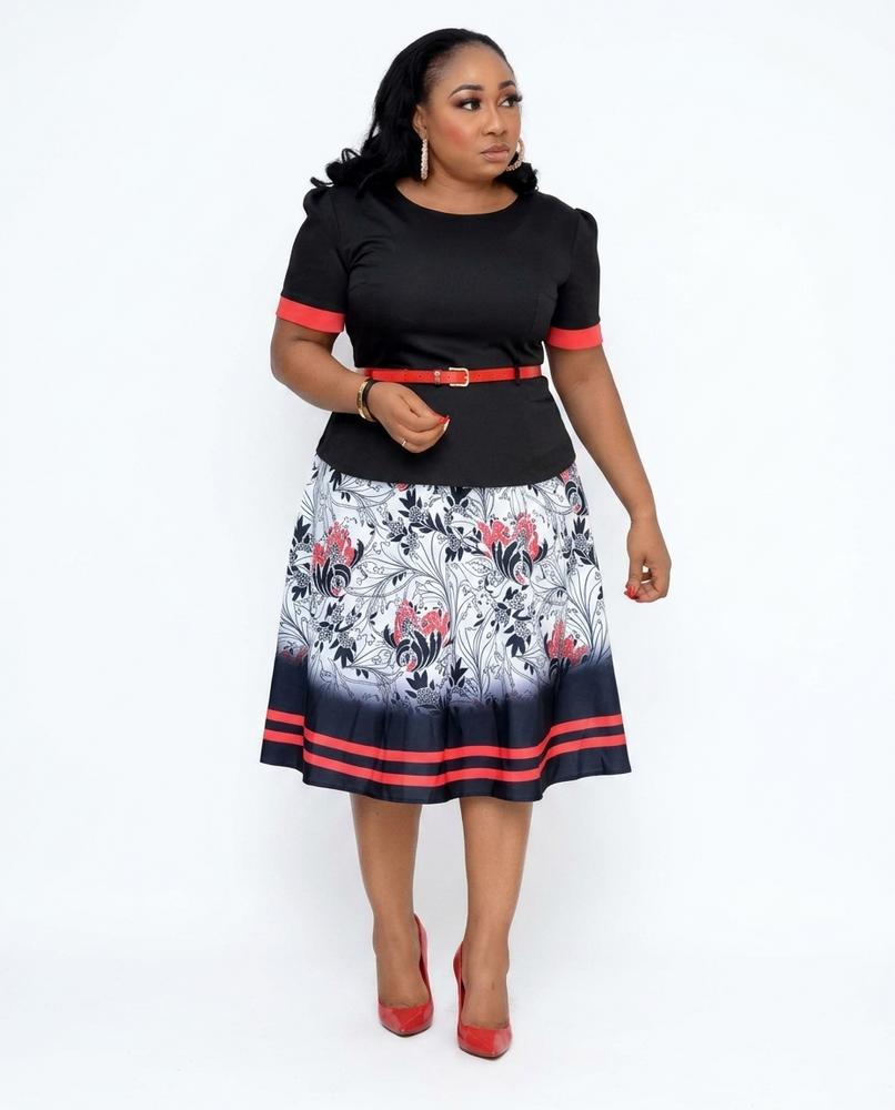 Nord Wear - Kever | Belted Patterned Dress Women