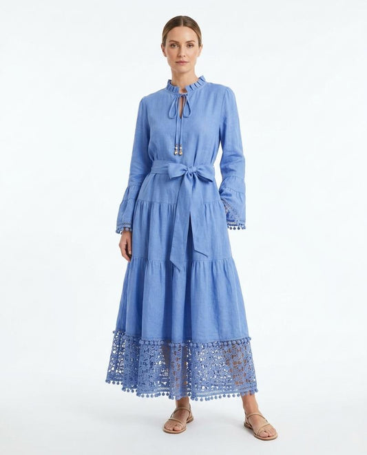 Nord Wear - Nidan | Lace-Trimmed Tiered Maxi Dress Women