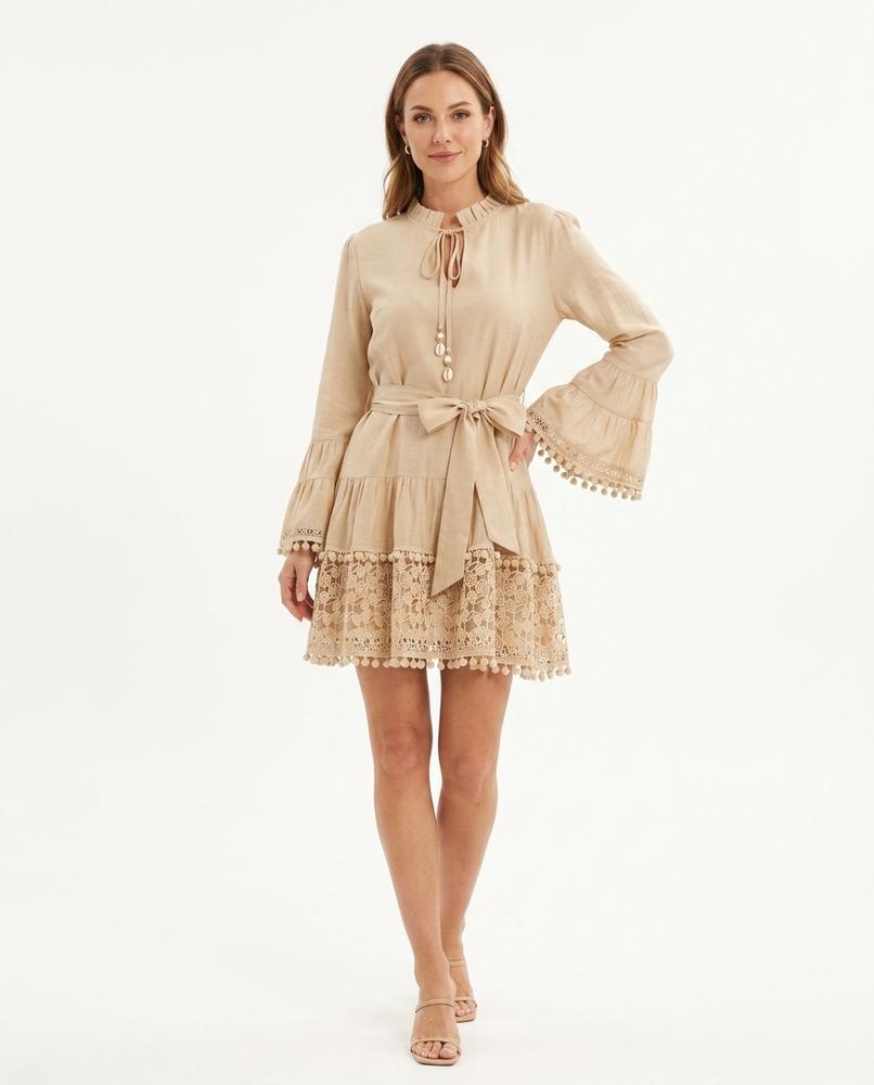 Nord Wear - Nidan | Lace-Trimmed Tiered Maxi Dress Women