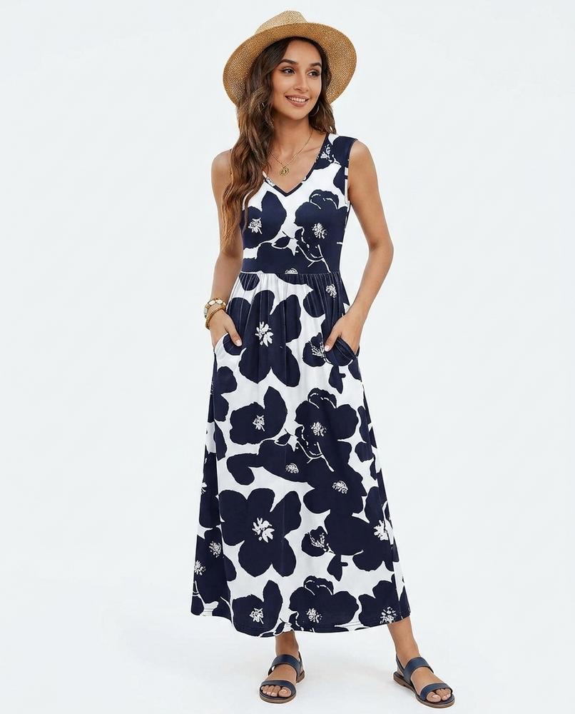 Nord Wear - Rarel | Floral Print Sleeveless Maxi Dress Women