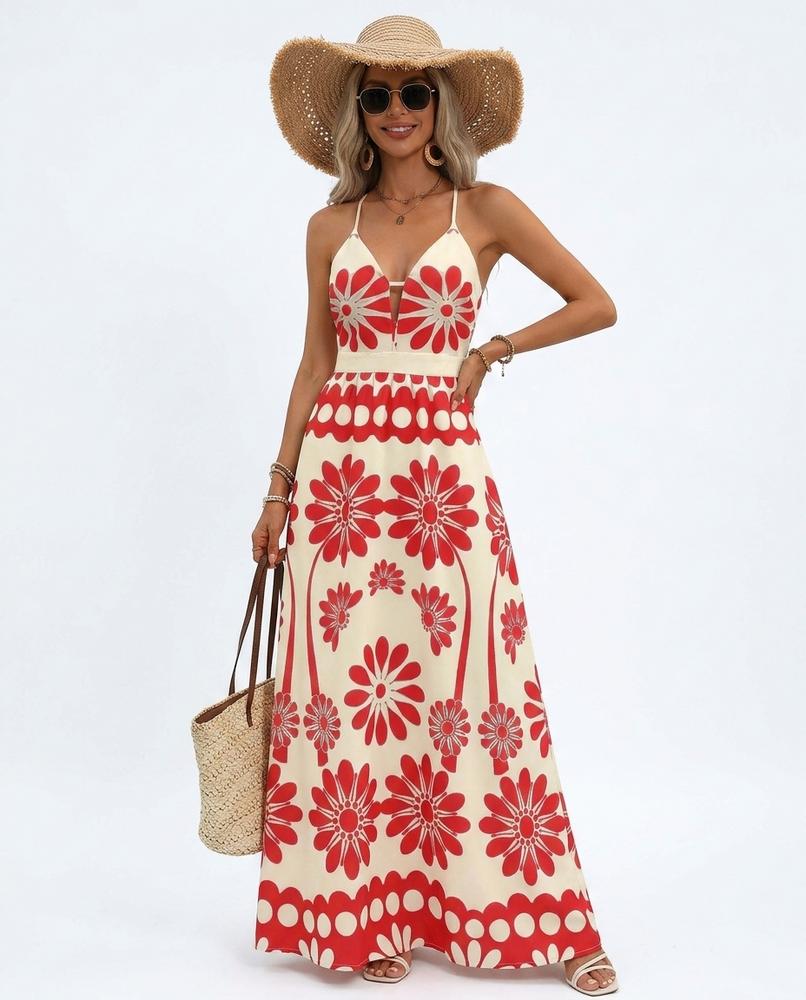Nord Wear - Romor | Floral Print A-Line Maxi Dress Women