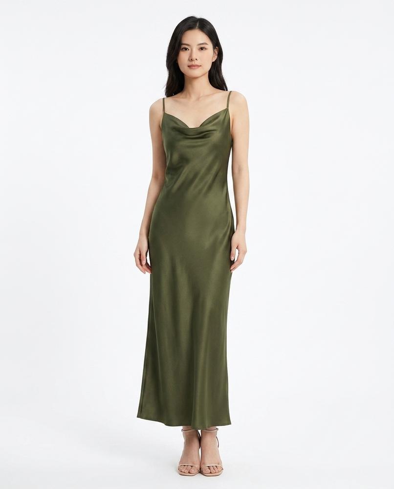 Nord Wear - Zemir | Satin Cowl Neck Maxi Dress Women