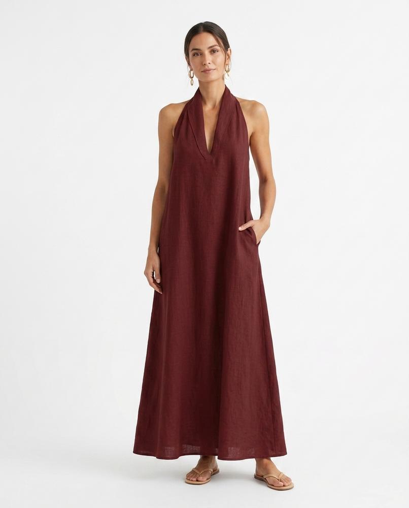 Nord Wear - Ritir | Halterneck A-Line Maxi Dress Women