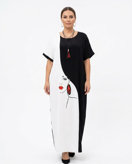 Nord Wear - Arsil | Color-Blocked Graphic Maxi Dress Women