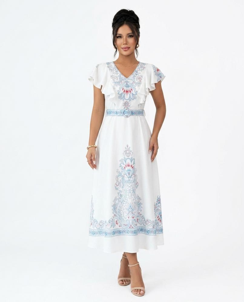 Nord Wear - Karen | Printed Flutter Sleeve Midi Dress Women
