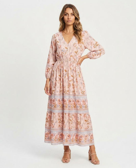 Nord Wear - Nenor | Floral Tiered Maxi Dress Women