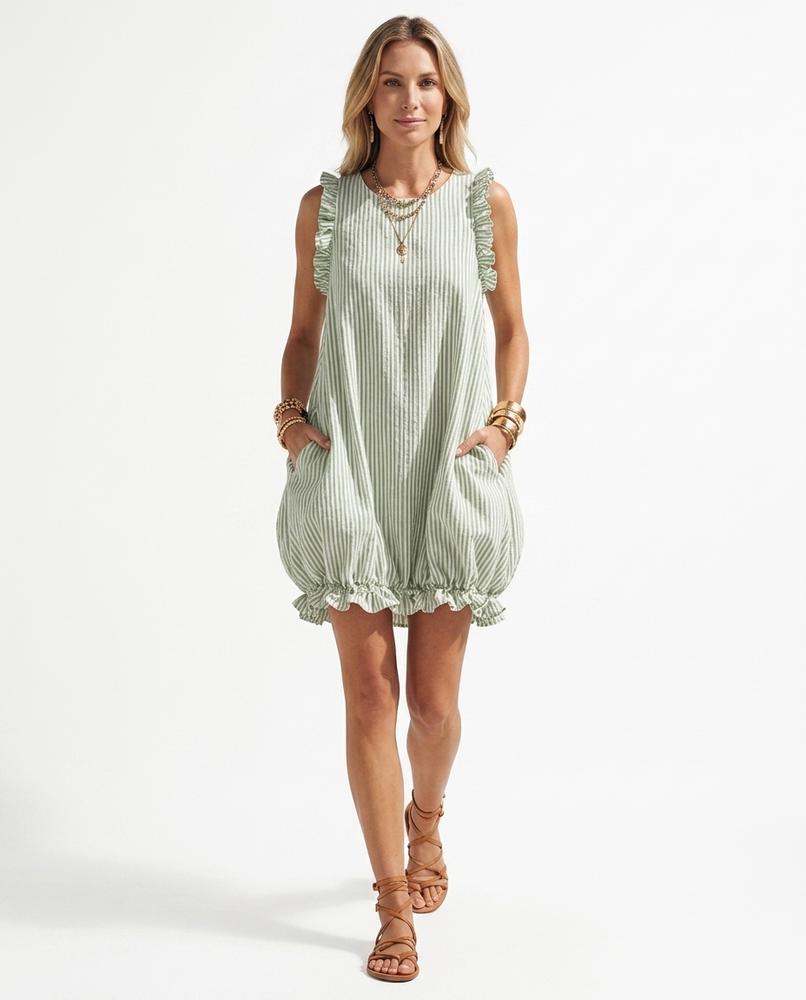 Nord Wear - Vesol | Striped Ruffled Mini Dress Women