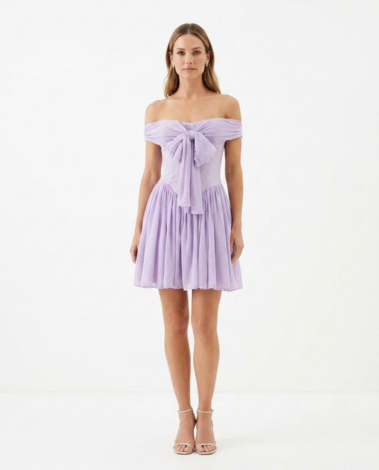 Nord Wear - Lyren | Off-Shoulder Bow-Detail Mini Dress Women