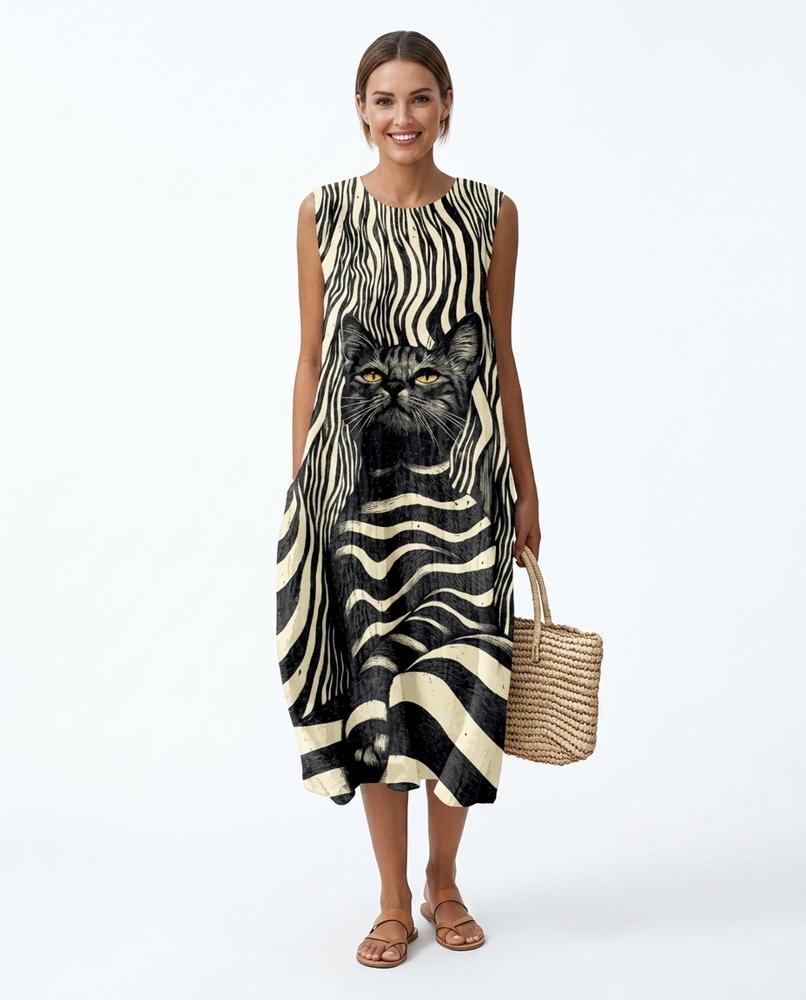 Nord Wear - Ramon | Sleeveless Graphic Print Dress Women