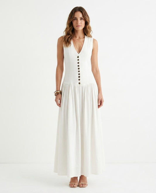 Nord Wear - Rital | Sleeveless Button-Front Maxi Dress Women